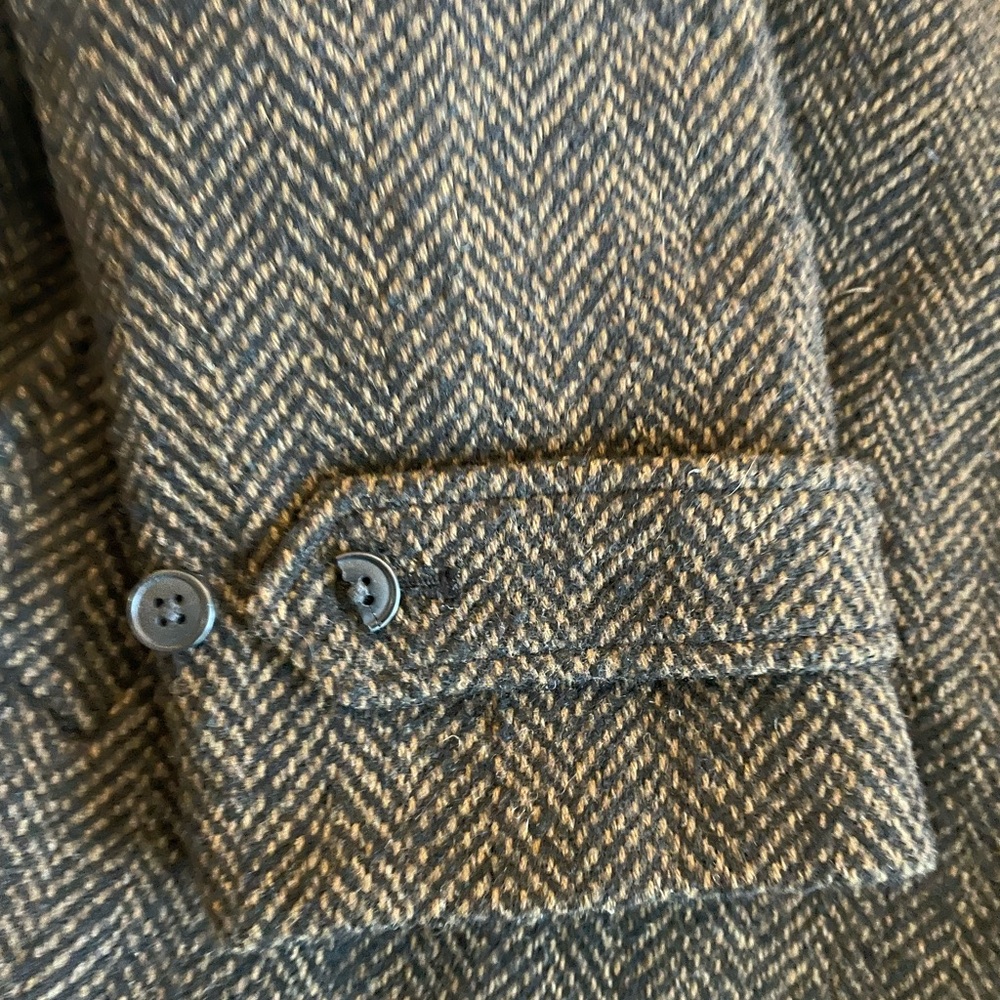 J. CREW Wool-blend herringbone overcoat in Black/Brown Size 40 NWD $450 CM500 - Picture 10 of 10